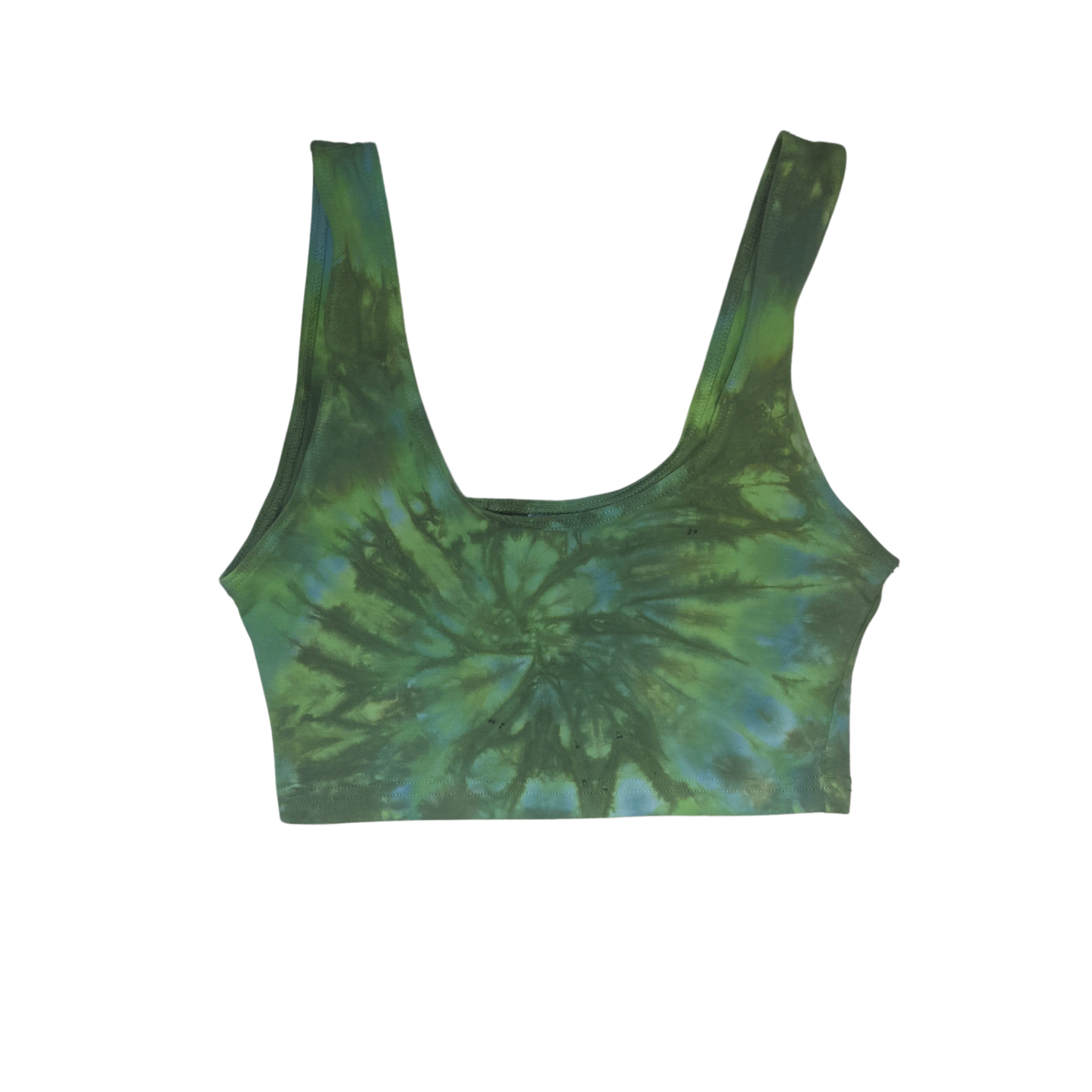 Custom Tie Dye Tank Crop Top: Spiral