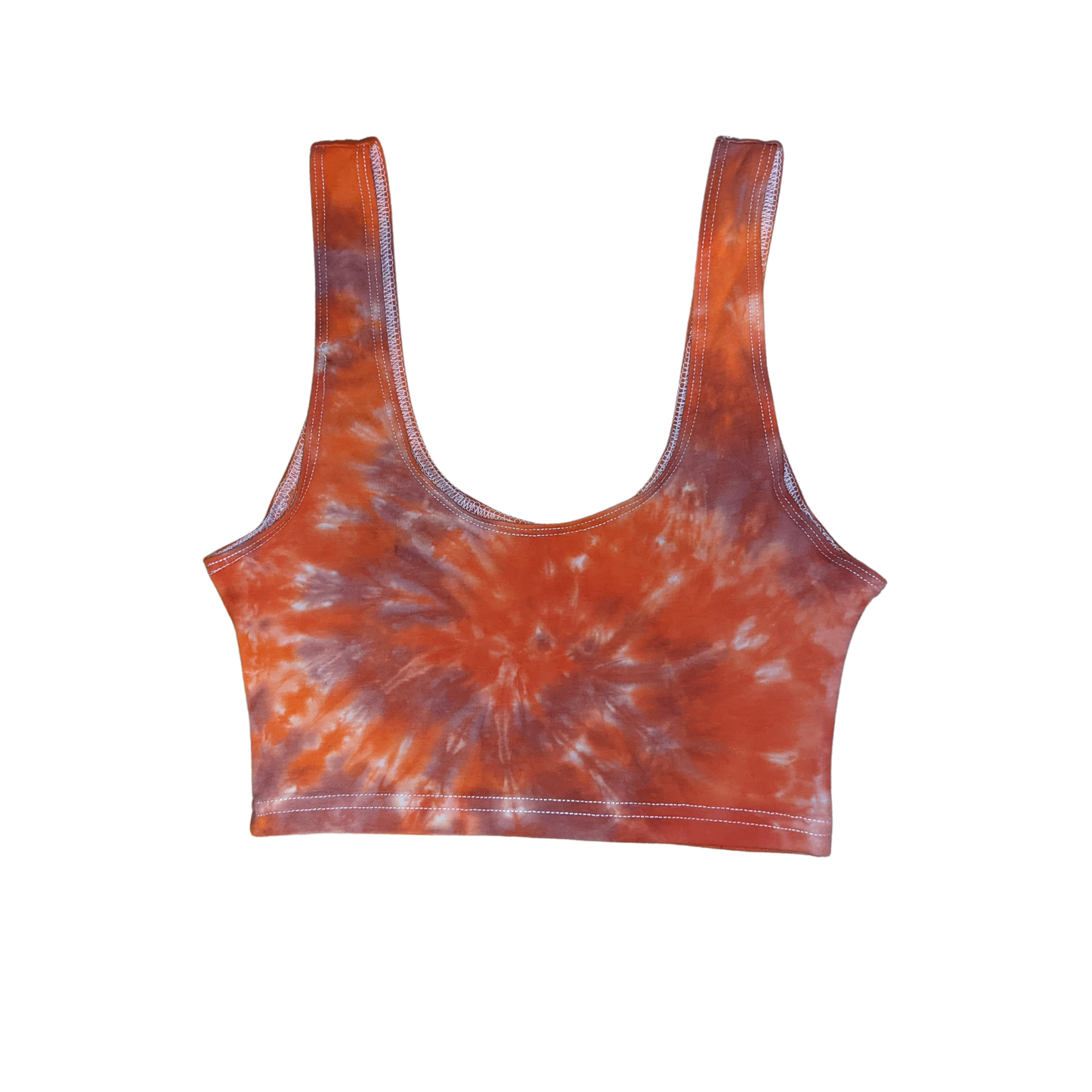 Custom Tie Dye Tank Crop Top: Spiral